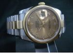 Rolex Datejust Replica Watch Gold Dial Arabic Hour Markers 2-Tone President Watch